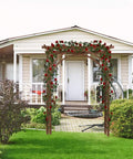 7Foot Wooden Garden Arbor Arch For Outdoor Trellis And Pergola, Perfect For Climbing Roses And Vines, Weatherproof Dark Brown Arch In Yard