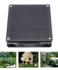 2 In 1 Solar Exhaust Vent Fan With Adjustable Angle Quiet 3W 6V Monocrystalline Panel for Home or Shop Cooling, Eco Friendly