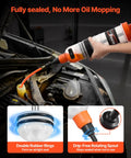 Straight Up No Drip Manual Fluid Extractor With A Legit 1500Cc Tank, showcasing sealed design and hose for vehicle oil changes.