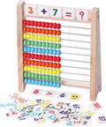 The Real Deal Wooden Abacus For Kids Featuring 100 Brightly Colored Beads Perfect For Kickstarting Math Foundations And Montessori Counting Drills Preschool Classrooms with cards.