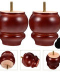 Four Pack Wooden Furniture Feet For Cabinets And Sofas Sturdy Leveling Legs For Desks And Tables Easy Install And Reusable