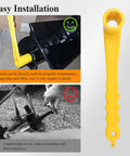 Universal Lightweight Prop Wrench For Marine Outboard And Stern Drives, Pro Grade Tool, Bright Yellow, shown during use.