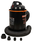 Compact Portable Dust Collector With A Killer 1.48 HP Motor Generating 108 CFM Of Insane Suction, ergonomically designed with dust hose and attachments.