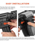 Installation of Heat Resistant Brass Rifle Catcher With Quick Release to magazine well via card slot shown in close-up.