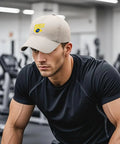 Man wearing Lightweight Women Cap With Adjustable Buckle For All Seasons in gym setting