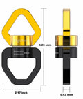 Heavy Duty Swing Swivel Spinner With Smooth 360 Degree Spin For Tree Seats Hammocks And Tires Tough As Nails Aluminum Build In Sleek Black Gold Finish dimensions 4.25 x 2.17 inches