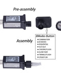 Pink Curtain Lights With 8 Modes LED String Lights plug assembly showing UL 30V safety features and 8-mode button options