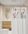 Cruise Essentials Hanging Shower Caddy with 7 Pockets and Quick Dry Mesh in bathroom setting, storing toiletries.