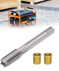 Real Deal Spark Plug Thread Repair Kit With M12 X 1.25 Inserts And M14 X 1.25 Tap, shown with two brass inserts and a generator