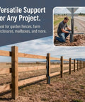 Beefy Heavy-Duty Fence Post Repair Kit Four Pack With Sturdy Anchors And Stabilizers For Leaning Posts Fits Wood And Metal Fence Posts
