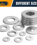Stainless Steel Fender Flat Washers 200 Pcs M8 X 16mm For Bolts And Screws, 304 Stainless Hardware in different sizes