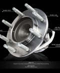Beefed-Up Front Wheel Bearing Hub Assembly With ABS Sensor Cable And Plug For Chevy Express 2500 3500 4500 RWD 2003-2017