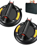 8 Inch Glass Suction Cups Set Of 2 With Carrying Case Vacuum Lift For Large Glass Up To 330 Lbs Heavy Duty Industrial Gripper Tools