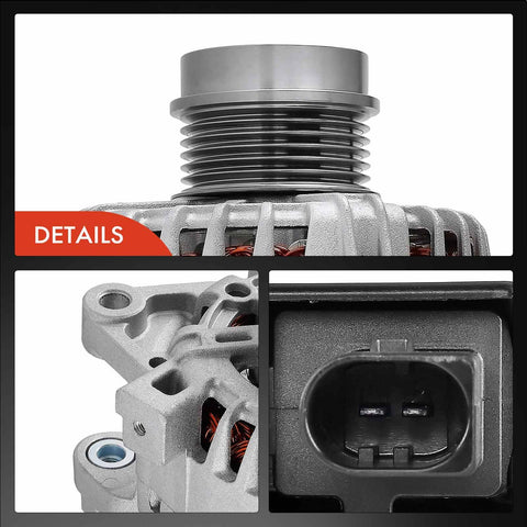 Premium 12V 115A Alternator For Toyota Corolla 2014-2019 1.8L With 6 Groove Decoupler Pulley Plug-And-Play Direct Fit