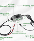 24V 25A Lead Acid Battery Charger For Scissor Lifts And Jobsite Gear, Powers Forklifts, with cooling fan and status indicator