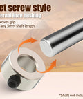 Steel shaft collar with set-screw; bore 5.05mm, OD 10mm, width 5mm; includes wrench and screws