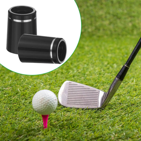 12 Pack Black Golf Ferrules For Tapered Irons, Fits 0.335 0.365 And 0.370 Shafts With Silver Ring, Easy Replacement Ferrule Set.
