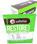 Restore Espresso Machine Descaler Organic Cleaning Powder For Coffee Makers NSF Certified Non Toxic Packet