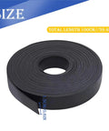 Heavy Duty Black Rubber Upholstery Tack Strip 11 Yard Roll 0.6 Inch Wide, shown in rolled form with measurements.