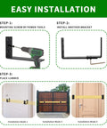 Heavy Duty Door Barricade Brackets Adjustable Security Bar Holder For 2x4 And 4x4 Lumber Carbon Steel Drop Open Bar Bracket To Deter Break Ins Easy Install For Home Security Set Of 2 installation steps