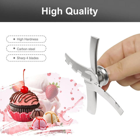 Replacement Paddle For Ninja Creami NC300 Series Ice Cream Makers Compatible With NC299AMZ NC300 NC300C NC301 NC301C Premium Replacement Part For Smooth Even Texture Not For NC500 Or NC700 Swirl Models. Stainless steel paddle shown by hand