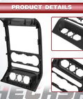 Front view of black HECASA dash radio bezel center trim panel for 2004-2008 Ford F-150