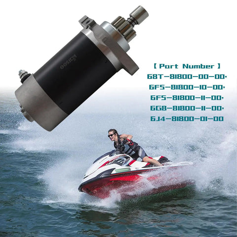 Starter Motor For Yamaha Outboard Engines 30HP 40HP 50HP Compatible With 6J4-81800-00 OEM Replacement Jetski