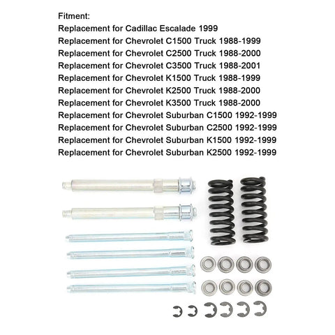 Front Door Hinge Repair Kit With Pin, Bushings And Spring For Chevy C1500 C/K Series Trucks, Easy Install To Stop Door Sag And Creaks