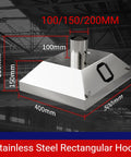 Badass Stainless Steel Fume Hood For Welding Smoke Heavy Duty Industrial Dust And Fume Extractor 8 Inch Pipe Setup with 400mm base.