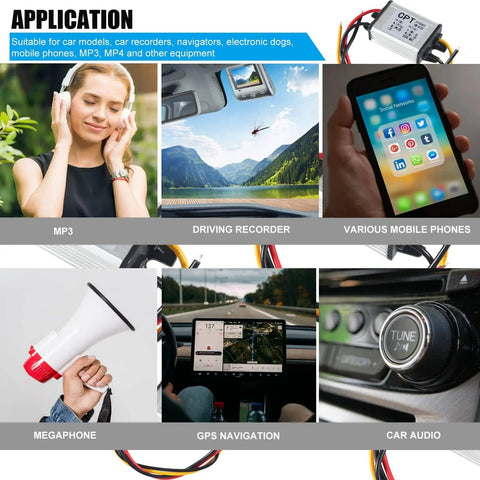 Applications of 3 Pack Buck Converter 12V To 6V DC Step Down Regulator for electronics in cars and boats