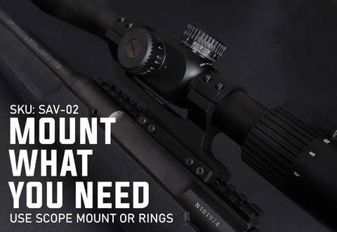 Savage Axis Picatinny Rail Mount 0 MOA installed on rifle with scope, no extra hardware, includes 6 and 8 screws