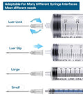 Image showing Top Shelf 100 Pack 27 Gauge 1 Inch 304 Stainless Steel Syringe Needles with Luer Lock and Luer Slip connections.