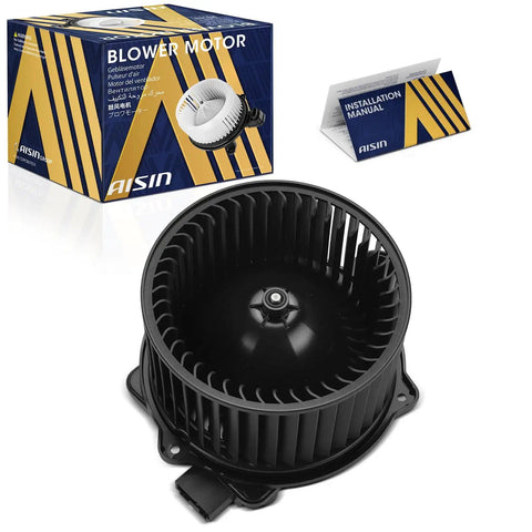 Heavy Duty HVAC Blower Motor With Wheel Assembly For Cars And Trucks Plug And Play Cabin Cooling Fan Replacement on a white background.