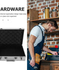 Slick Aluminum Alloy Toolcase Featuring Custom Foam Padding, open hardcase showing internal foam for power tools organization.