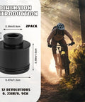 2 Pack Mountain Bike Hub Adapter Quick Release Converter 12mm To 9mm Thru Axle For Mountain And Road Wheels