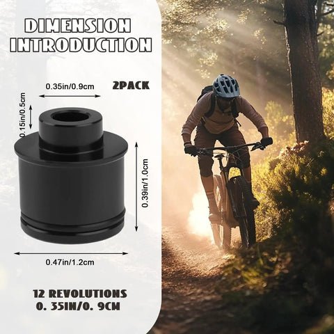 2 Pack Mountain Bike Hub Adapter Quick Release Converter 12mm To 9mm Thru Axle For Mountain And Road Wheels