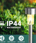 Sun Powered Solar Pathway Lights Outdoor Waterproof Stainless Steel LED Garden Lights with IP44 rating in garden