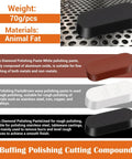Black, red, and white polishing pastes for 18 Piece 4 Inch Buffering Wheels Polishing Kit For Angle Grinder With Sanding Discs Wool Felt And Nylon Polishing Wheels And Polishing Paste For A Pro Shine.