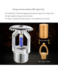 141C Automatic Fire Sprinkler Head Crafted For Straight Up Pendent Or Upright Water Spray Systems Heat Triggered Fo Real Quick Mount and Solid Home Safety Shield with brass and chrome-plated finish.