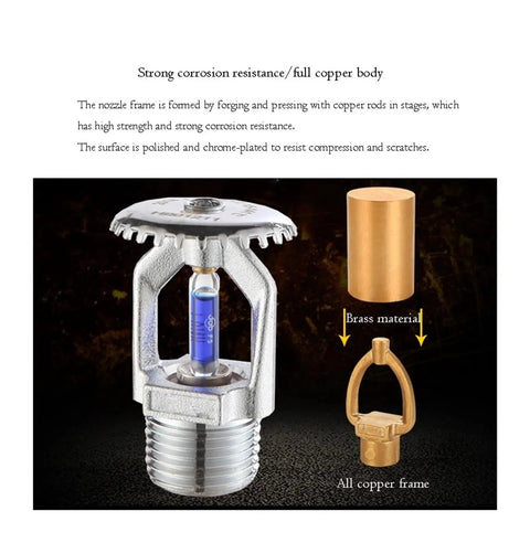 141C Automatic Fire Sprinkler Head Crafted For Straight Up Pendent Or Upright Water Spray Systems Heat Triggered Fo Real Quick Mount and Solid Home Safety Shield with brass and chrome-plated finish.