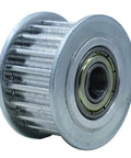 Heavy Duty HTD5M Timing Belt Idler Pulley with Double Sealed Bearing and Aluminum Build, 24t Pitch, 8mm Bore