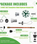 Wall Hydrant Complete Service Kit For C 144 And C 244 Series To Repair Anti Siphon Freezeless Faucets displayed components