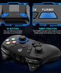 2.4G Wireless Gaming Controller for Windows PC Steam Deck PS3 and Android TV Box featuring M Buttons and Turbo function