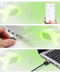 Wireless QR Barcode Scanner All In One Bluetooth 1D 2D Reader USB Image Code Scanner For Store Warehouse POS PC Tablet iPhone Android High Sensitivity CMOS Sensor Delivers Fast Reads From Paper And Screen with Bluetooth, USB, and 2.4GHz connectivity shown.