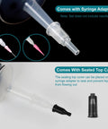 Four Pack 150ml Large Syringes Without Needles For Thick Liquids Heavy Duty Paint Fluid Water Irrigation And Horse Food Feeding Giant Plastic Syringe Set For Home Farm Vet Use with adapter and sealed cap