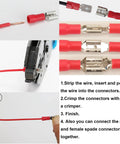 330 Piece Crimp Connector Kit With 2.8mm 4.8mm 6.3mm Spade Terminals Male And Female 15 Types Electrical Connectors Wiring Steps
