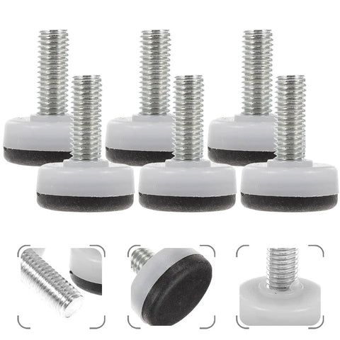Adjustable M10 Furniture Leveling Feet Set With ABS And Iron Inserts 30 Pack Heavy Duty Table Leg Levelers, close-up view