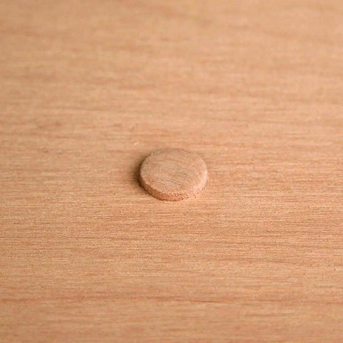 Cleanly cut wood plug from the Heavy Duty Self Centering Plug Cutter Set Packing Three Slick Blades For Clean Door Holes.