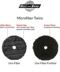Microfiber Pad Set For Car Detailing Five Inch Pads For Compounding Cutting Buffing Waxing And Polishing Works With Long Throw High Action Dual Action And Orbital Polishers Six Pad Pack For Pro Finish showing Uro-Fiber and Uro-Fiber Finisher pads.