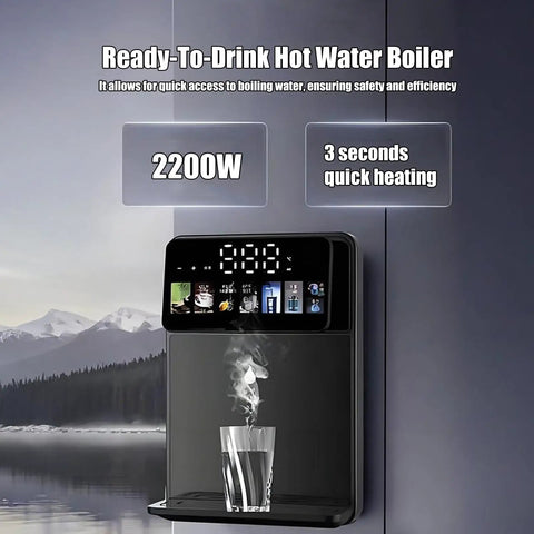 Wall Mounted Hot And Cold Water Dispenser With Touch Screen 2200W Office Water Cooler With Electronic Child Lock.